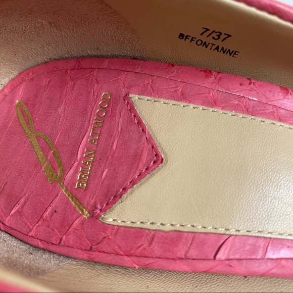 brian atwood snakeskin platform pumps pink orange - Picture 8 of 11